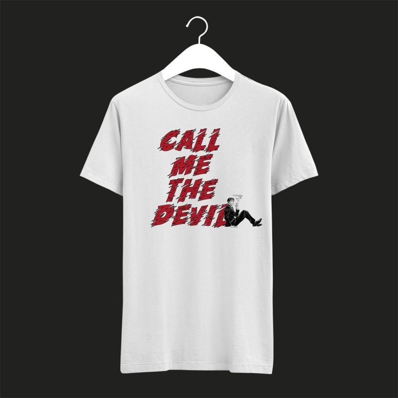 Men’s Graphic T-Shirt – “Call Me The Devil” Red Text Design