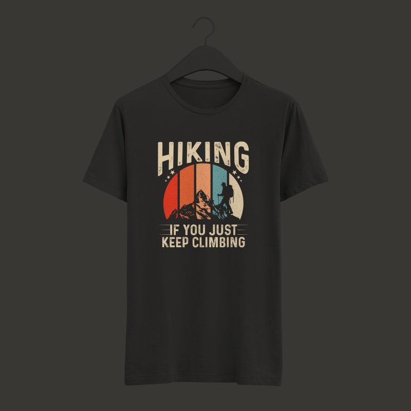 Hiking Motivational T-Shirt  Vintage Outdoor Design