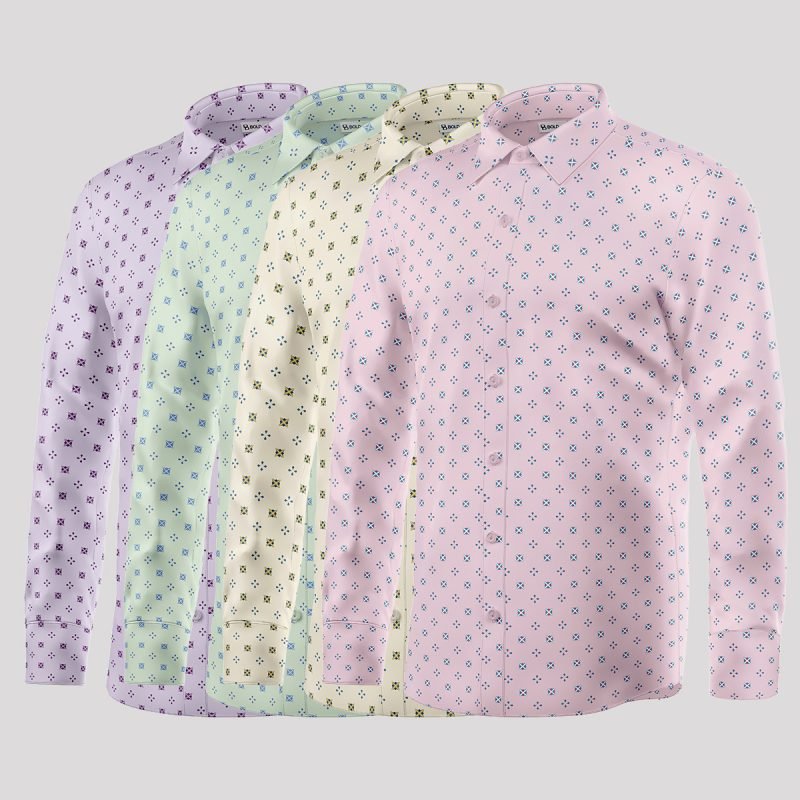 Modern Professional All-Over Diamond Print – 4 Color Set