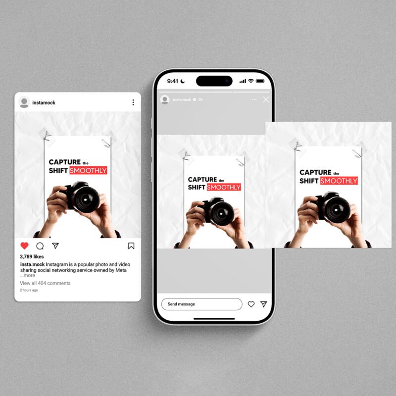 “Capture the Shift Smoothly” Professional Photography Social Media Post