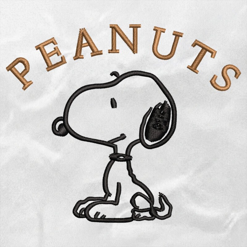 Classic “Peanuts” Logo & Snoopy Embroidery Design