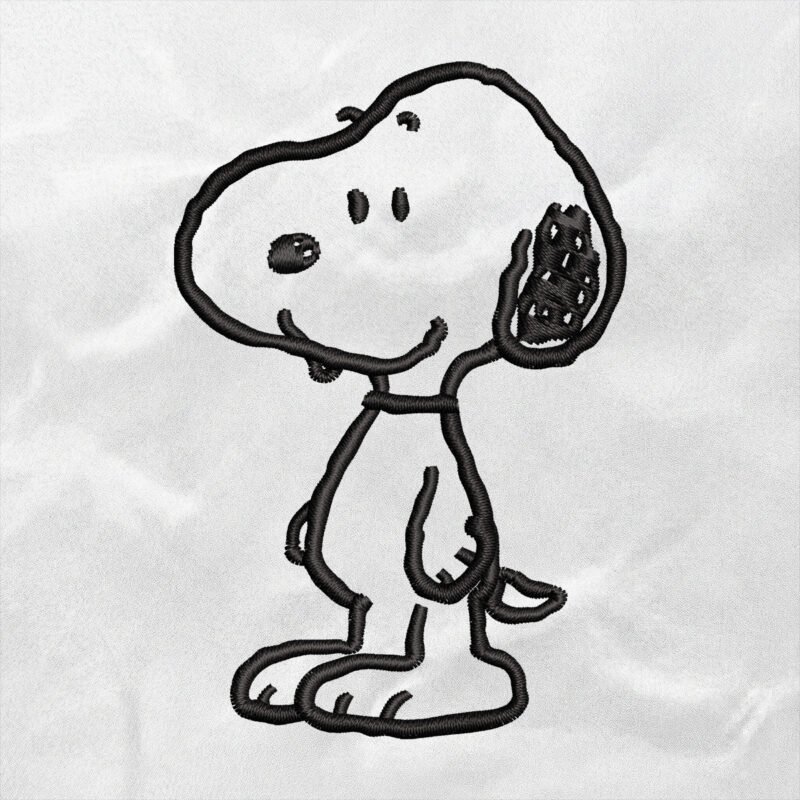 “Classic Snoopy” Standing Character Embroidery Design