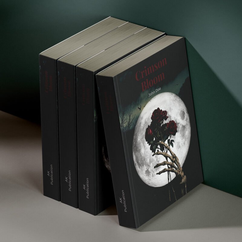 “Crimson Bloom” Gothic Romance Book Cover Design
