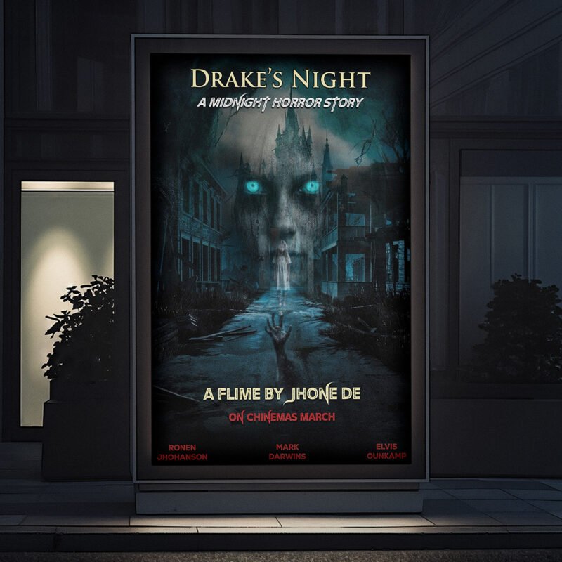 “Drake’s Night” Chilling Supernatural Horror Movie Poster