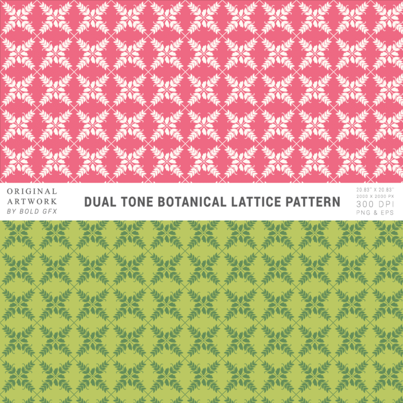 Dual-Tone Botanical Lattice Pattern