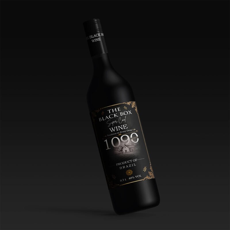 Elegant Vintage Gold & Black Brazilian Beverage Template