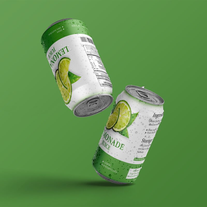 Fresh Lemonade Juice Can Label Template