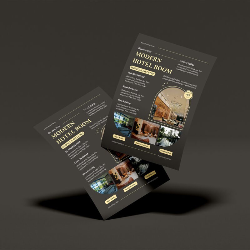 Flyer Design Luxury Hotel Rooms