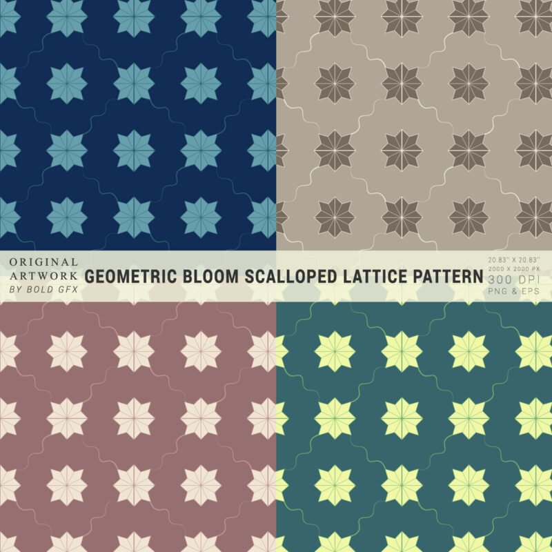 Geometric Bloom Lattice Pattern