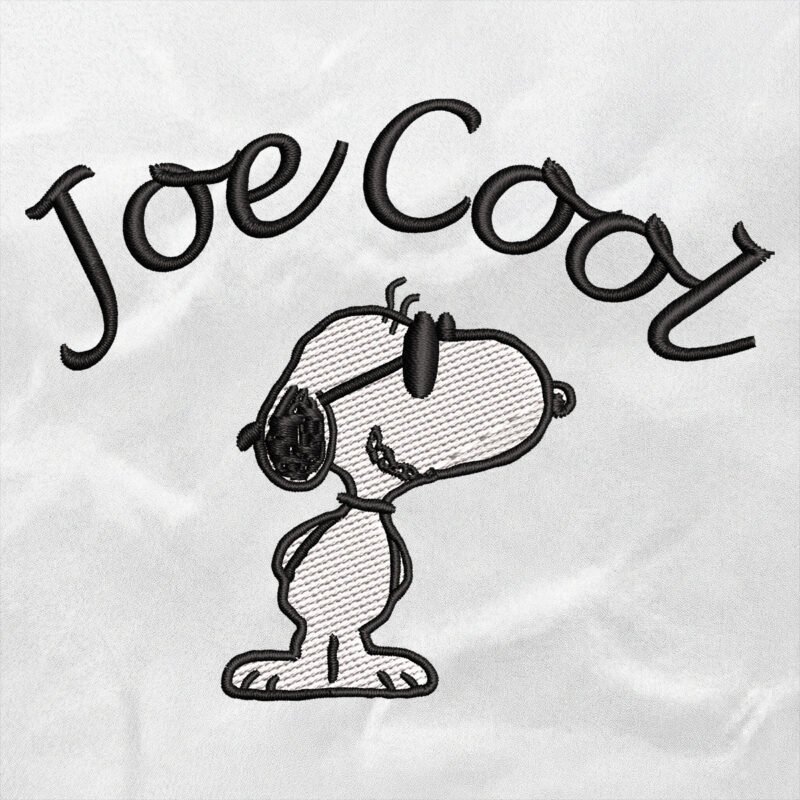 “Joe Cool” Snoopy Sunglasses Embroidery Design