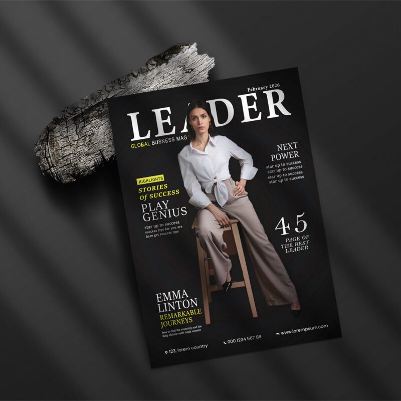 “LEADER” Global Business Magazine Flyer Design