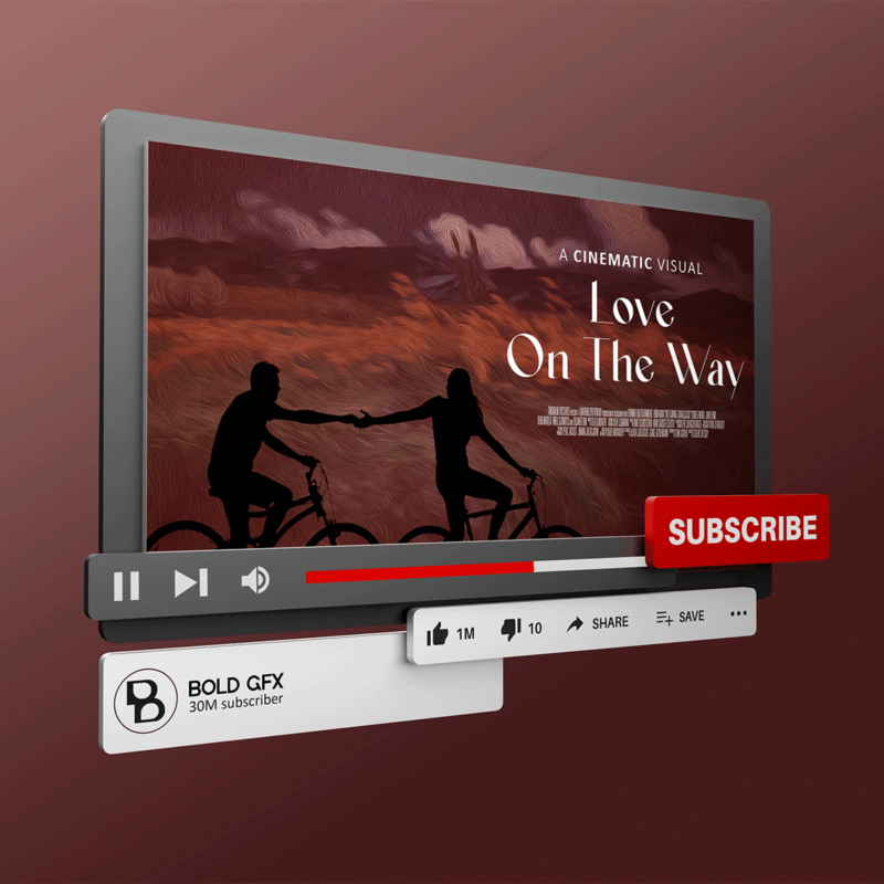 “Love On The Way” Romantic Cinematic YouTube Thumbnail