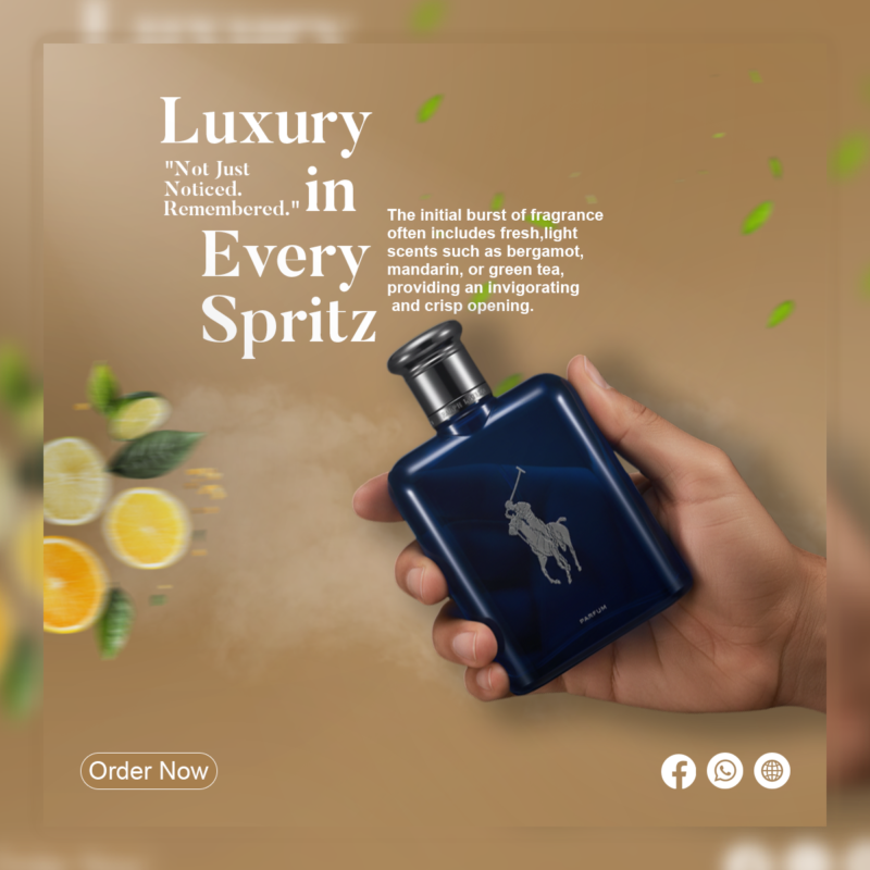 Luxury in Every Spritz Premium Blue Parfum Social Media Post