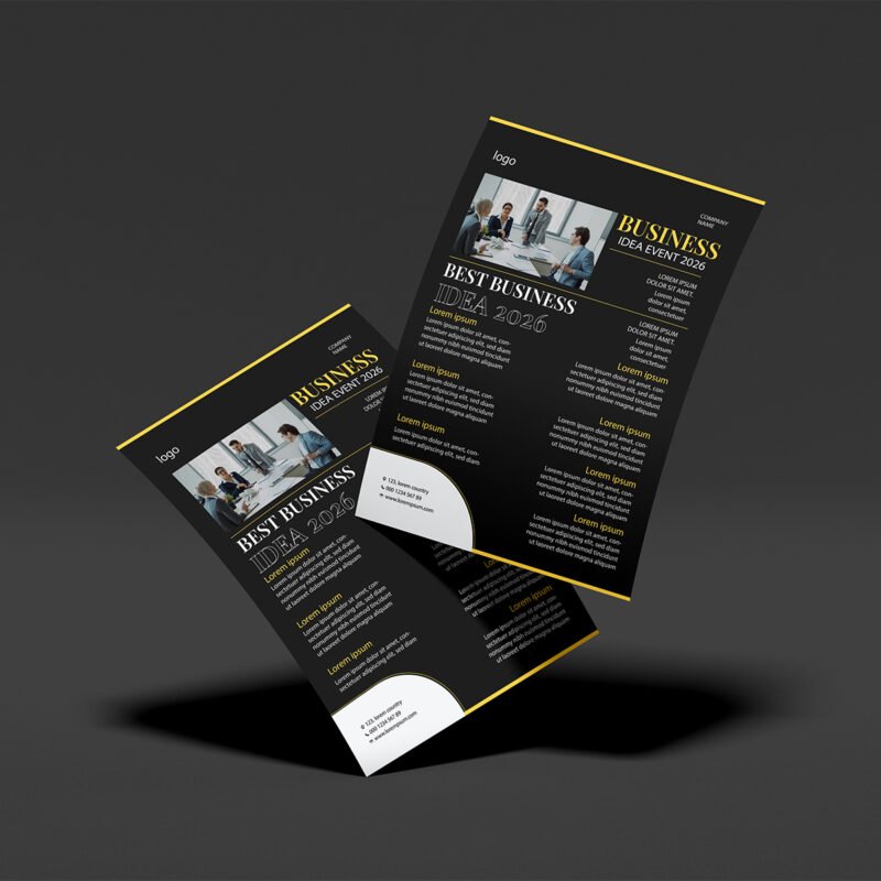 Modern Dark Corporate Business Flyer 2026