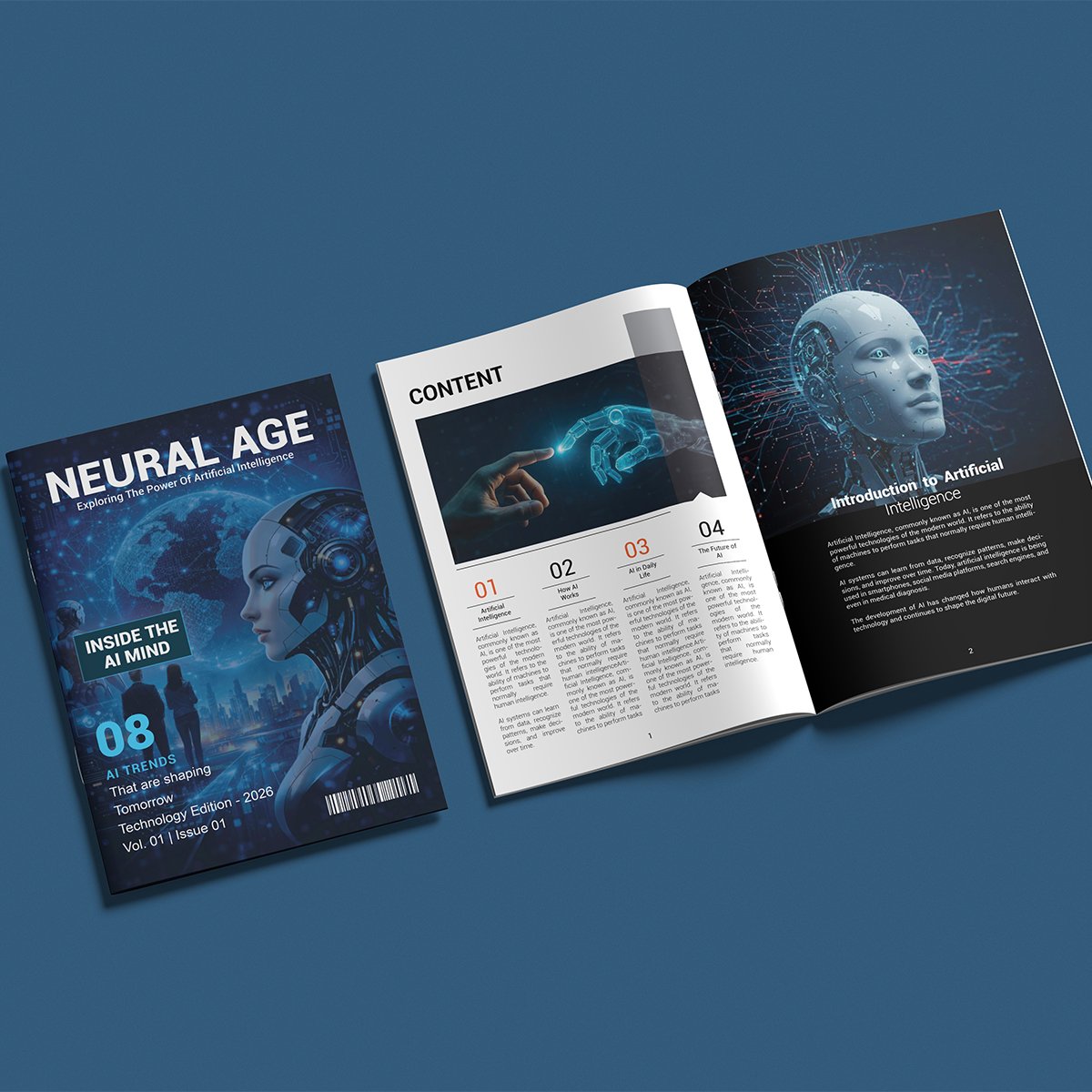 "Neural Age" AI & Technology Magazine Template - Image 2
