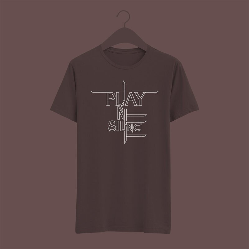“PLAY IN SILENCE” Minimalist Typographic T-shirt Design