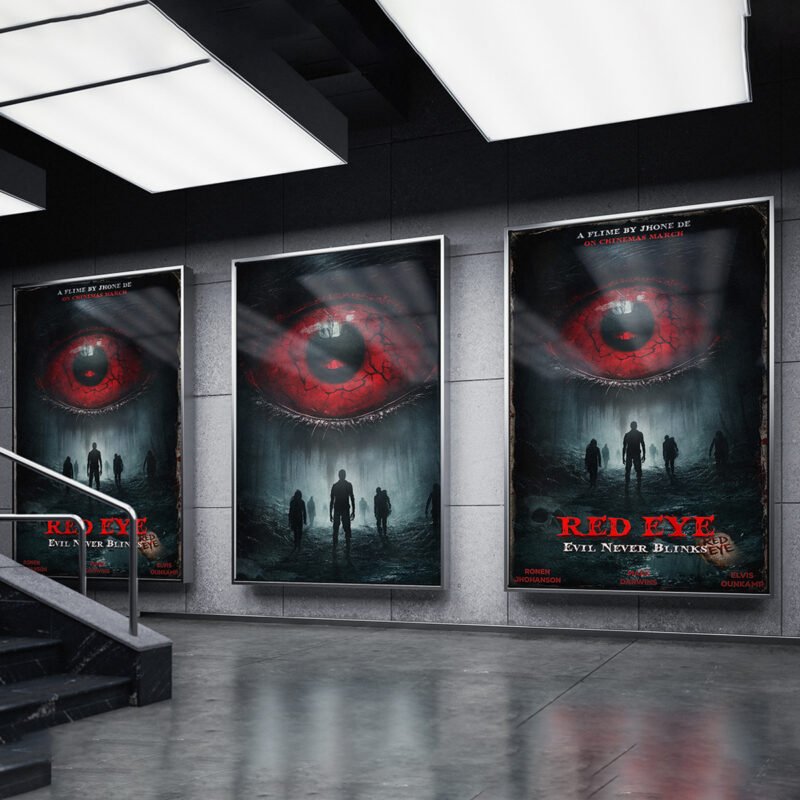 “RED EYE” Supernatural Horror Movie Poster Design
