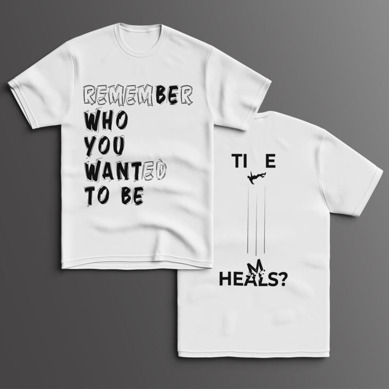 “Remember Who You Wanted To Be” Typographic T-shirt Design