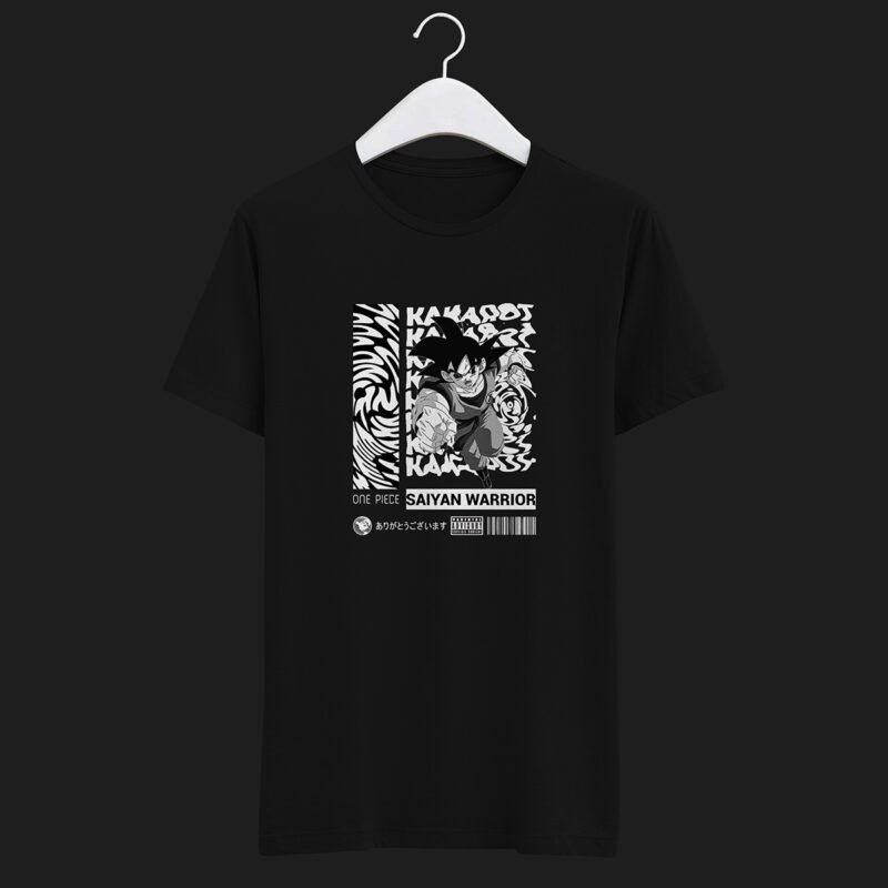 “Saiyan Warrior” Urban Anime Goku T-shirt Design