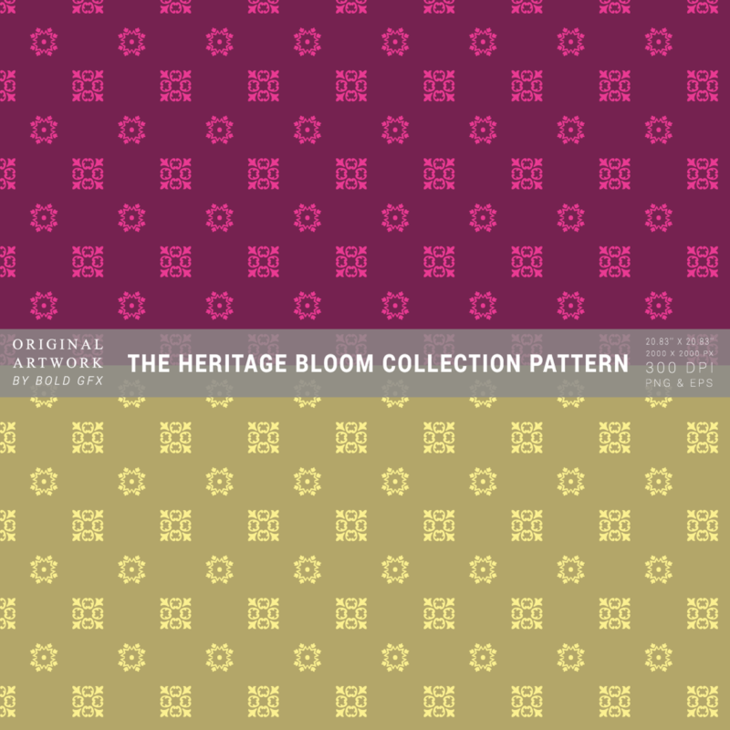 Elegant Floral Block Print Motif