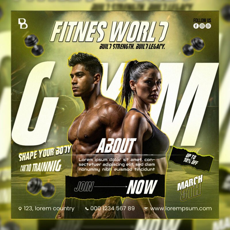Professional Gym & Body Shaping Social Media Post