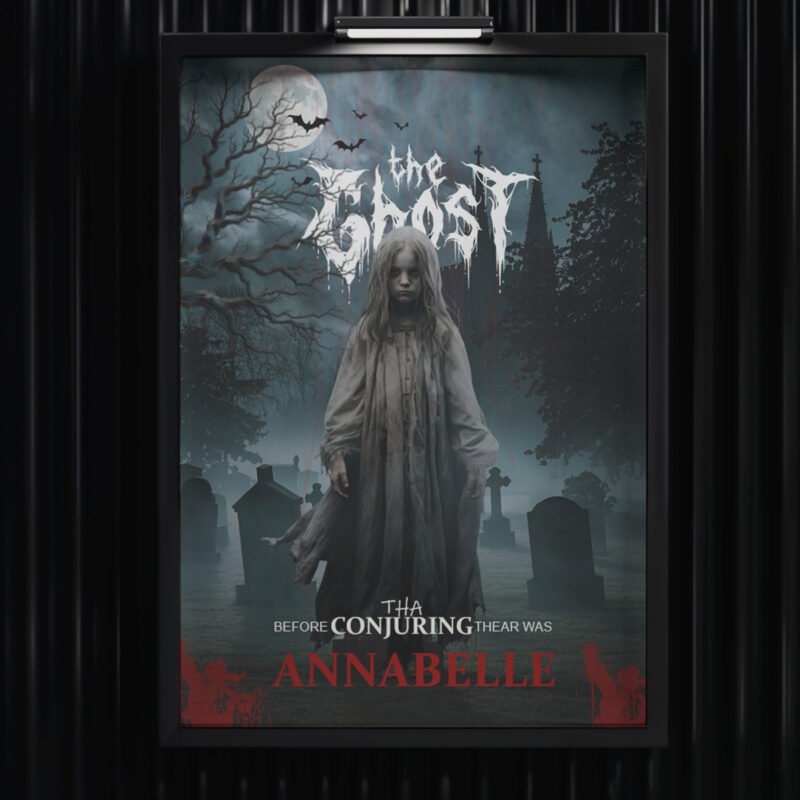 The Ghost Supernatural Cemetery Horror Movie Poster Design