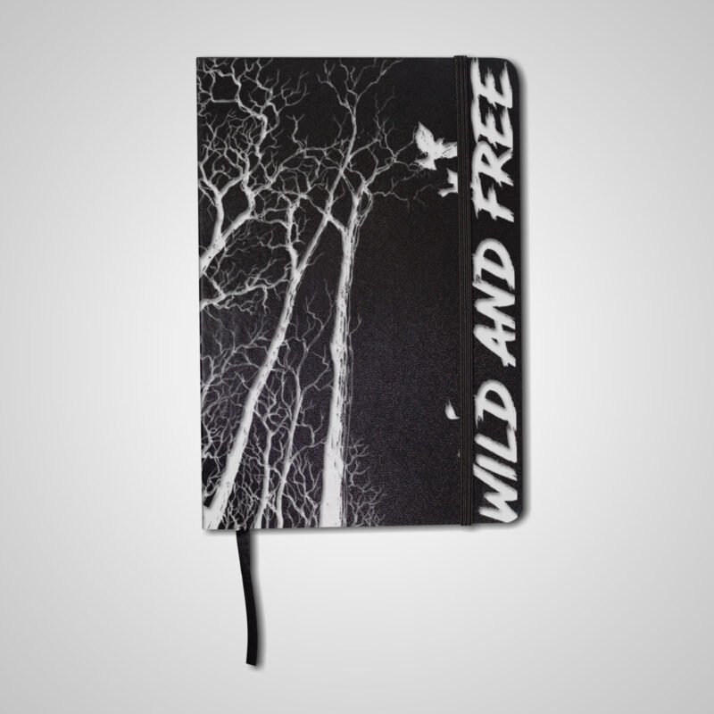 Wild and Free High-Contrast Forest Notebook Design