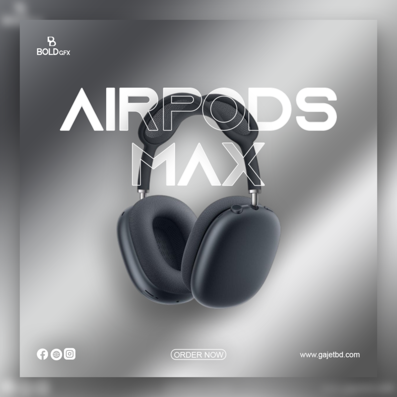 AirPods Max Sleek Minimalist Tech Social Media Post