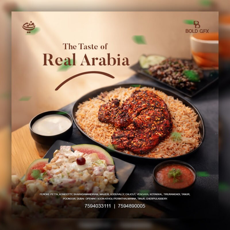 Authentic Mandi Promotion – Real Arabia Restaurant Opening & Menu Social Post