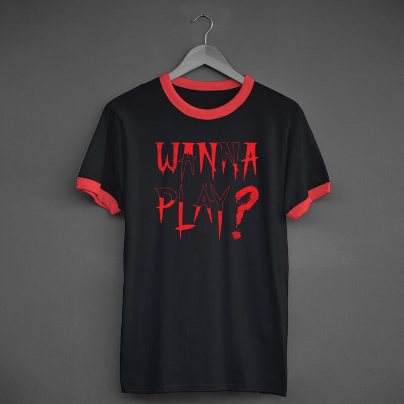 BOLD GFX Apparel Series – High-Fidelity Ringer T-Shirt with Dripping Horror Typography