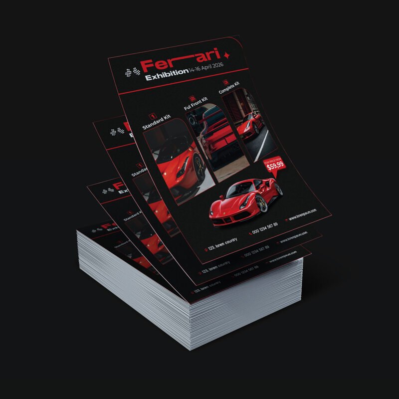 BOLD GFX Automotive Series – Premium Print-Ready Exhibition Flyer