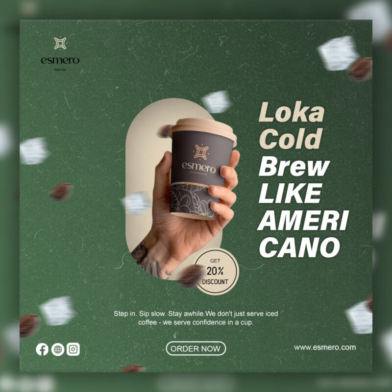 BOLD GFX Culinary Series – Modern Hand-Held Coffee Cup Mockup for Social Media