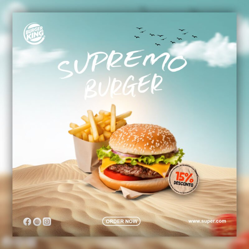 BOLD GFX Culinary Series – Professional Burger King Style Supremo Offer