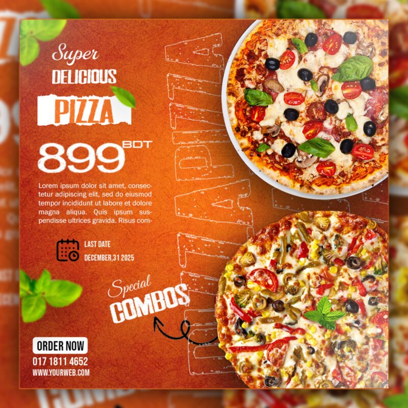 BOLD GFX Culinary Series – Professional Special Combos Pizza Marketing Asset