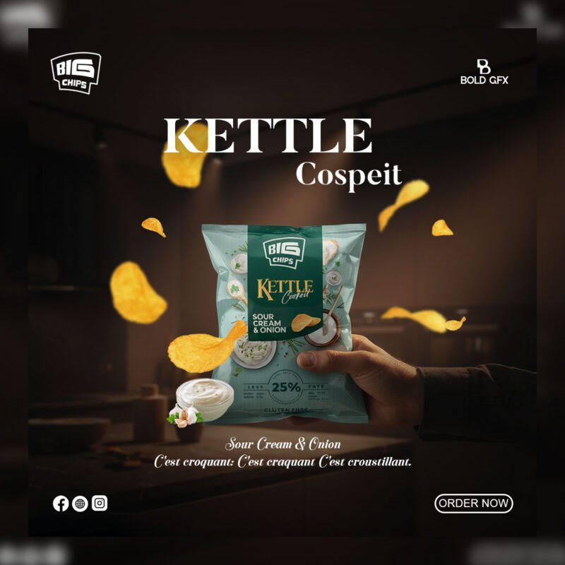 BOLD GFX Food & Beverage Series – Professional Snack Packaging Mockup