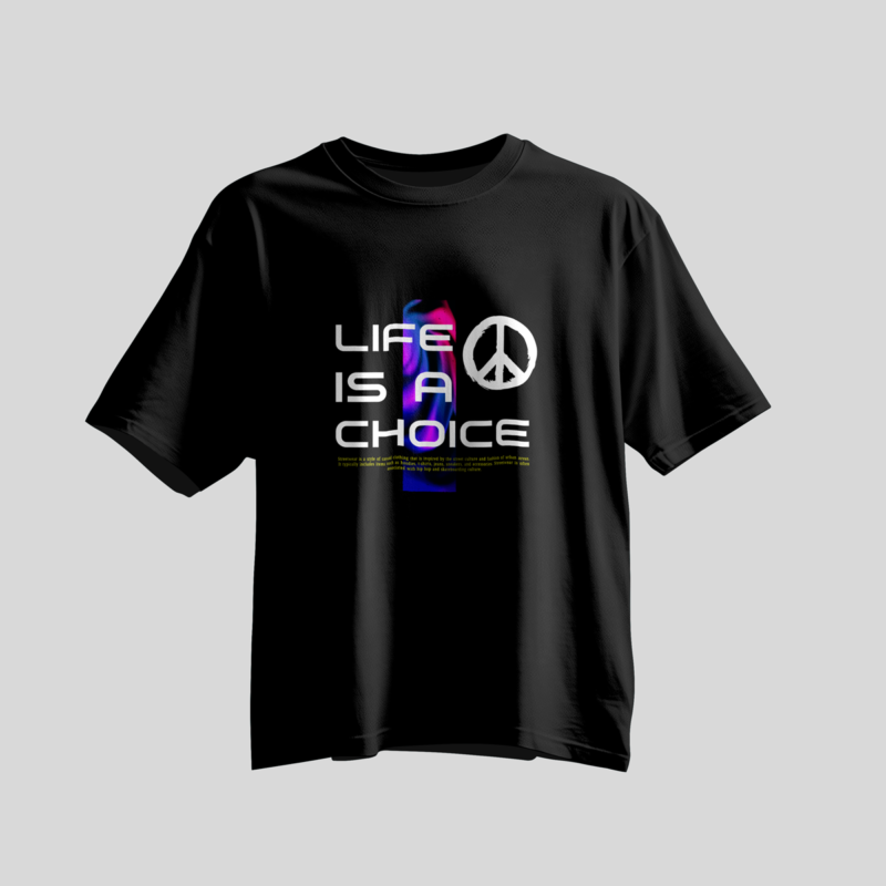 BOLD GFX Peace & Choice Series – Oversized Boxy Streetwear Mockup