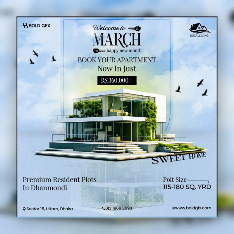 BOLD GFX Property Showcase Marketing Banner for Instagram & Facebook