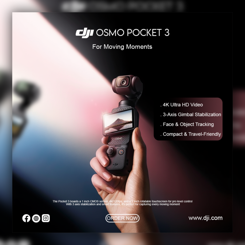 BOLD GFX Tech Series – Osmo Pocket 3 Feature Highlight Graphic