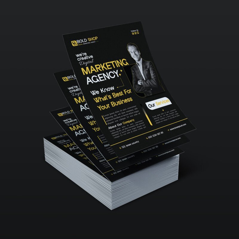 BOLD SHOP Digital Marketing Agency Professional Corporate Flyer
