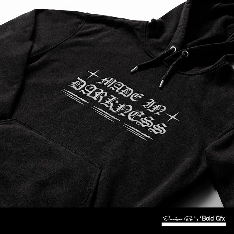 Black Metal Aesthetic Graphic Hoodie – Professional BOLD GFX Nocturnal Series Asset