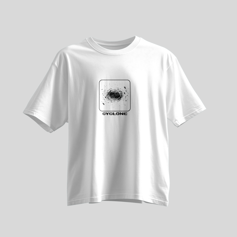 “Cyclone” Minimalist Swirl Abstract T-shirt Design