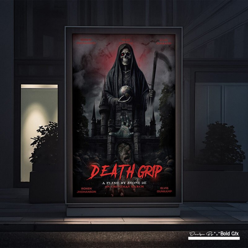 Dark Fantasy Slasher Poster Template – Professional End of Days Horror Series