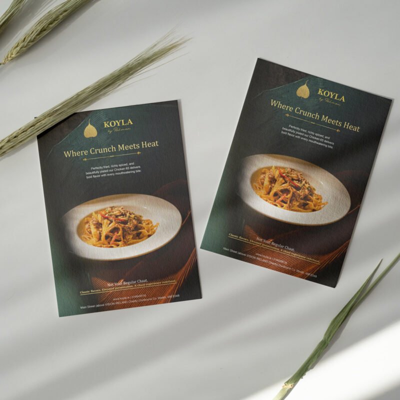 Elegant “Crunch Meets Heat” Restaurant Flyer – Professional BOLD GFX Fine-Dining Series