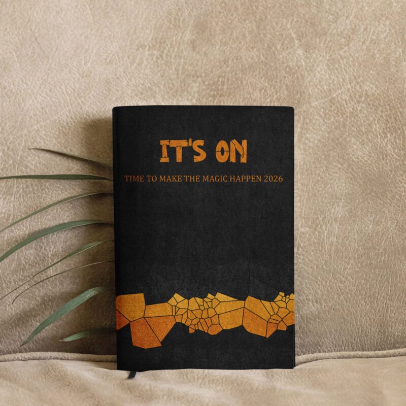 Geometric Magic Happen 2026 Journal – Professional BOLD GFX Stationery Asset