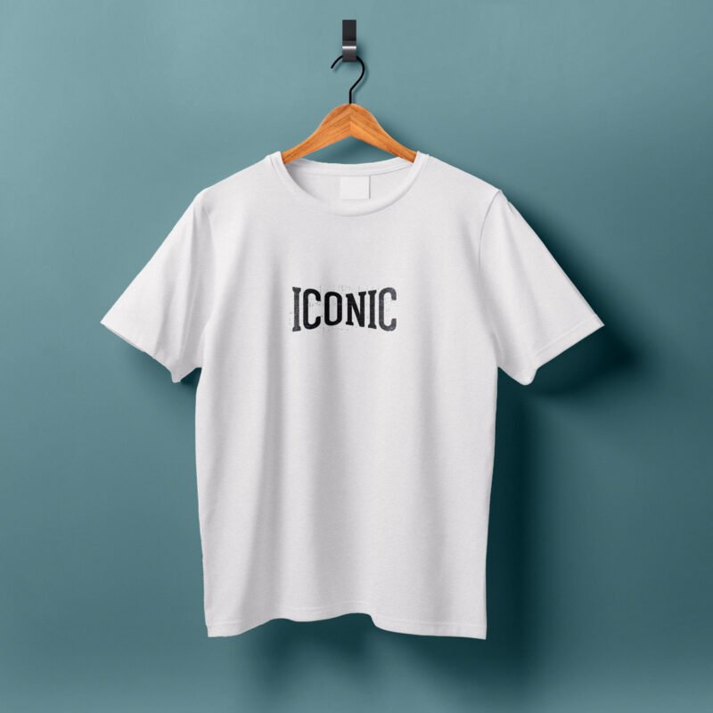 ICONIC Vintage Serif T-Shirt – Minimalist Luxury Apparel Design Asset