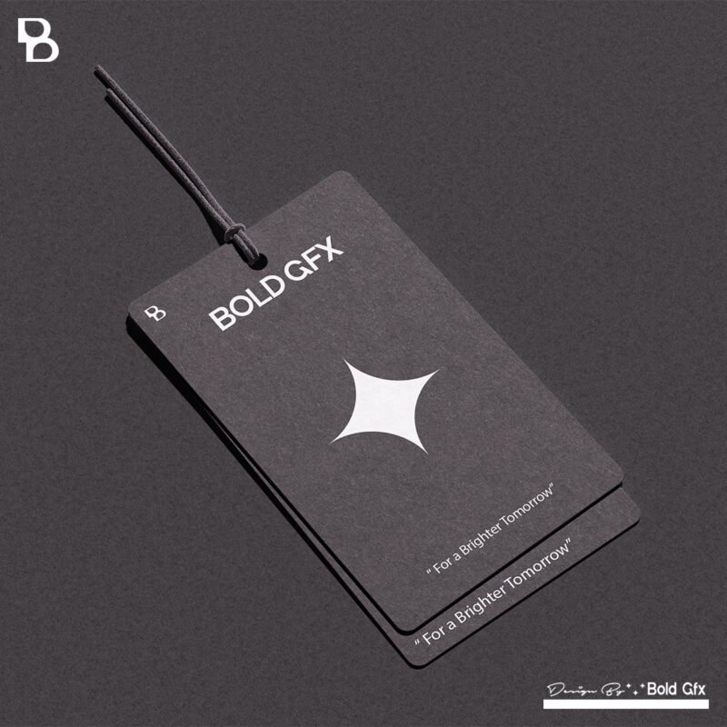 Modern Brand Label Mockup – For a Brighter Tomorrow Accessory Tag