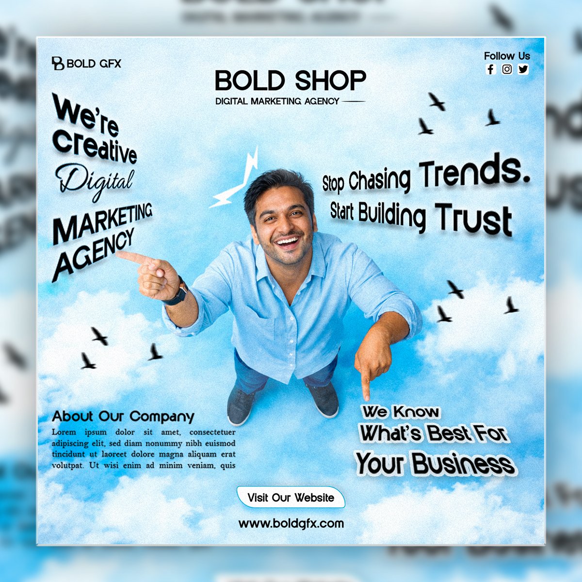 Modern Corporate About Us Social Graphic – High-Perspective Marketing ...
