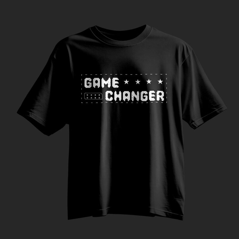 Modern Glitch-Pixel Typography Tee – Professional BOLD GFX Arcade Series Asset