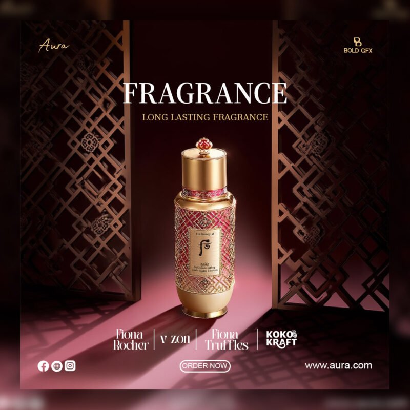 Premium Beauty Editorial Post – BOLD GFX Aura Oriental Fragrance Series