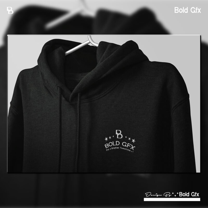 Premium Corporate Identity Hoodie – Professional BOLD GFX Logo Series Mockup